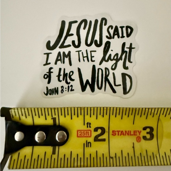 ⚪️John 8:12 Bible Verse Biblical Vinyl Sticker Decal - Picture 2 of 2